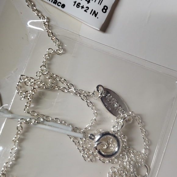 Disney's Mickey Mouse I Love Mickey Silver Cubic Zirconia Heart Necklace NWT - Picture 11 of 12